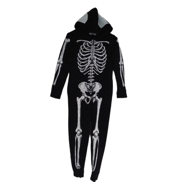 H&M unisex kids skeleton bones costume 8-10 YO Halloween - Picture 1 of 7